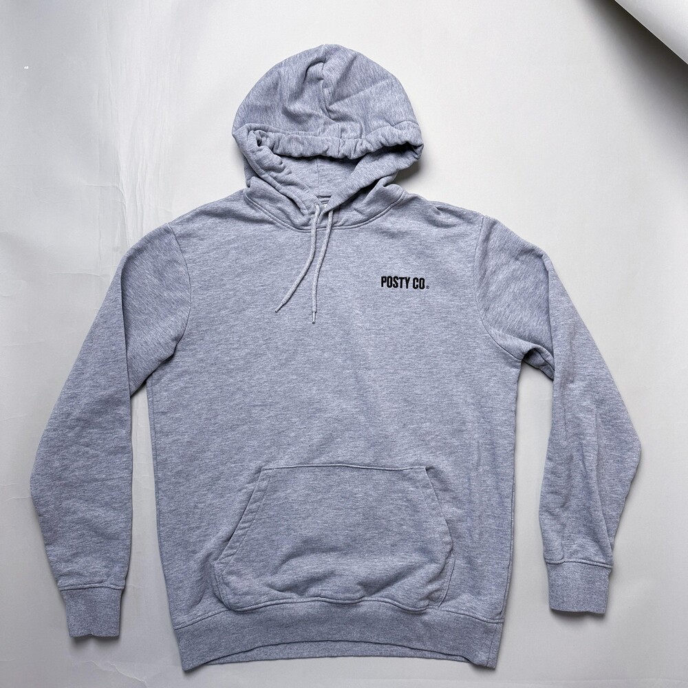 Posty Co Hoodie Mens Medium Gray Pullover Embroidered Logo Post Malone 2019